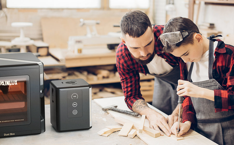 WAINLUX Mini Air Purifier Low Noise Remove Dust Life Visualization with Replaceable Filter for K8 Laser Engraver K10 Engraving