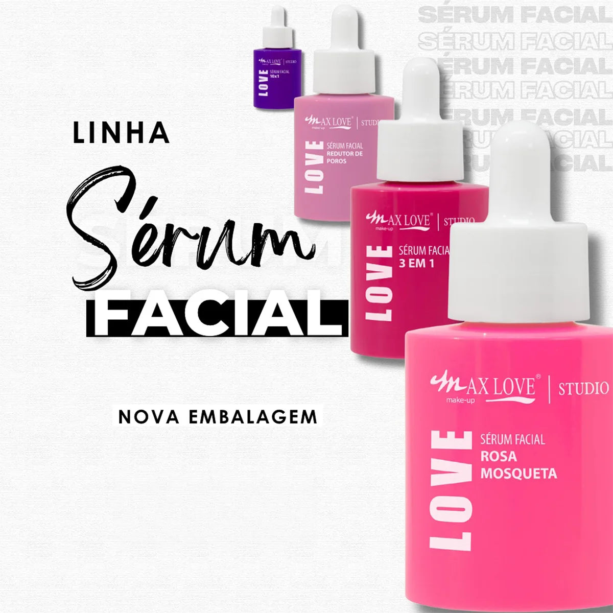 3 in 1 Vitamin C Facial Serum Pink Mosquito Hyaluronic Acid 30ml - Max Love
