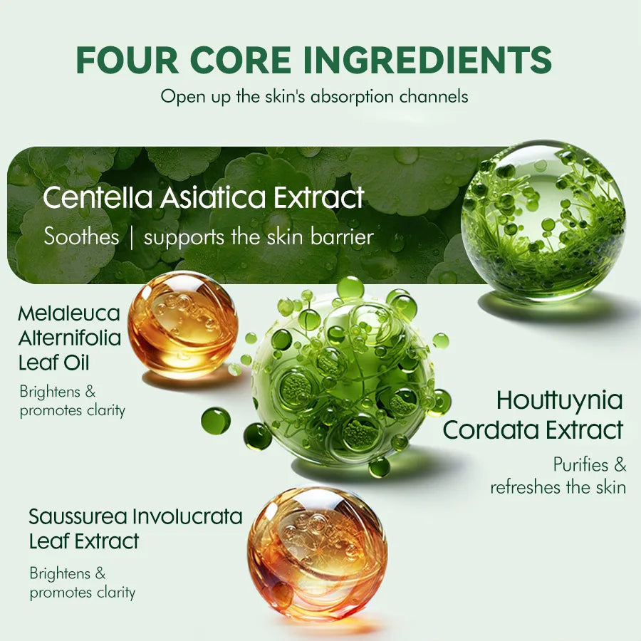 2ml Centella Facial Serum for Dermapen Hyaluronic Acid Acne Solution Ampoule Glutathione Fine Lines Hydrate Fluid 5/20PCS