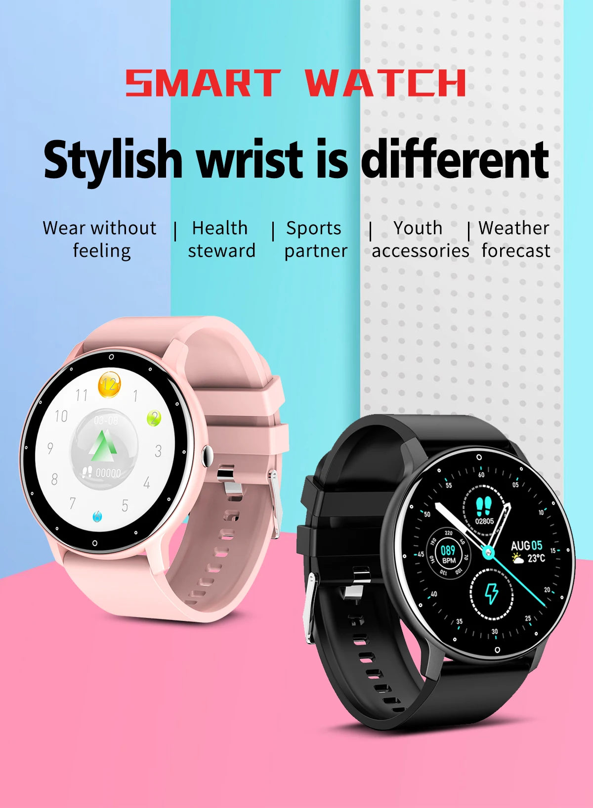 LIGE 2026 New Bluetooth Call Women Smart Band Watch Real-time Weather Forecast Men's Watches Sports Ladies Smartwatch For Women