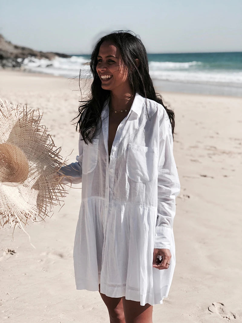 Sexy Cover Up Bikini Women Swimsuit Cover-up Beach Bathing Suit Beach Wear Knitting Swimwear Mesh Beach Dress Tunic Robe
