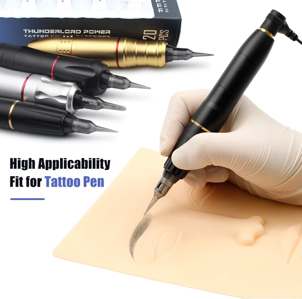 20pcs Tattoo Needles Revolution Cartridge Curved Magnum Shader Liner 0.16/0.18/0.3/0.35mm Tattoo Cartridges for Permanent Makeup