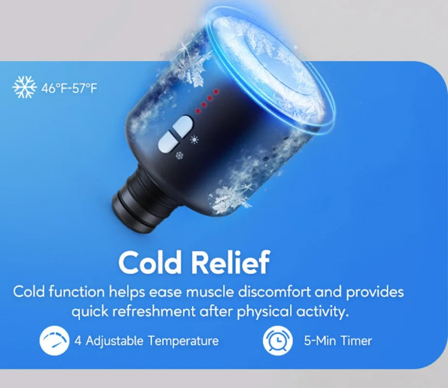 Electric Deep Tissue Massage Gun Mini Cold Heat Massage Gun for Arms Back Legs & Full Body, Portable Device for Sport massage