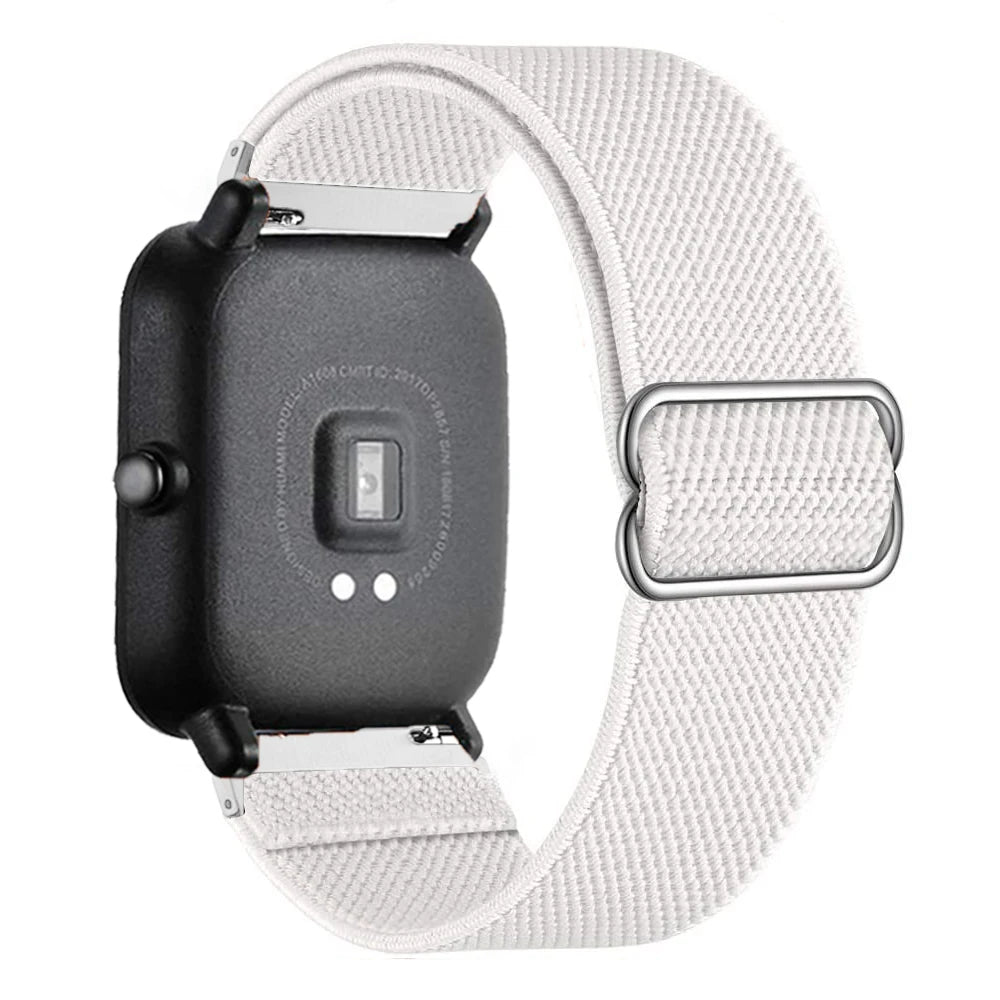 20mm/22mm band For Amazfit GTS 4 /2/2e/3/Mini/GTR 4/3/Pro/GTR2/47mm/42mm/stratos Nylon Elastic Watch Bracelet Amazfit bip strap