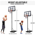 Basketball Hoop with Wheels Height Adjustable 305cm Fit Base Filled with Water and Sand For Kids and Adults Outdoor Indoor Use