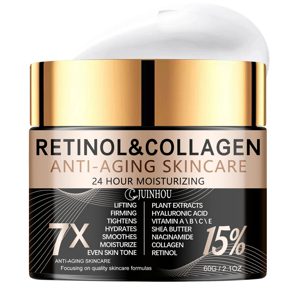 JUINHOU Men's Retinol Collagen Anti-Aging Skin Cream Moisturizes Skin to Make Wrinkles Less Noticeable Refreshing and Non-greasy