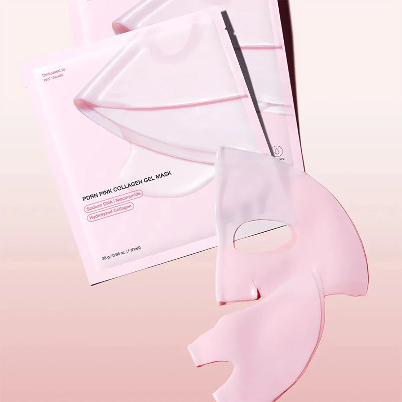 1/3/5pcs PDRN Pink Collagen Gel Mask Firms & Lifts Facial Skin Deeply Hydrates Evens Skin Tone Niacinamide Makes Skin Glow Mask
