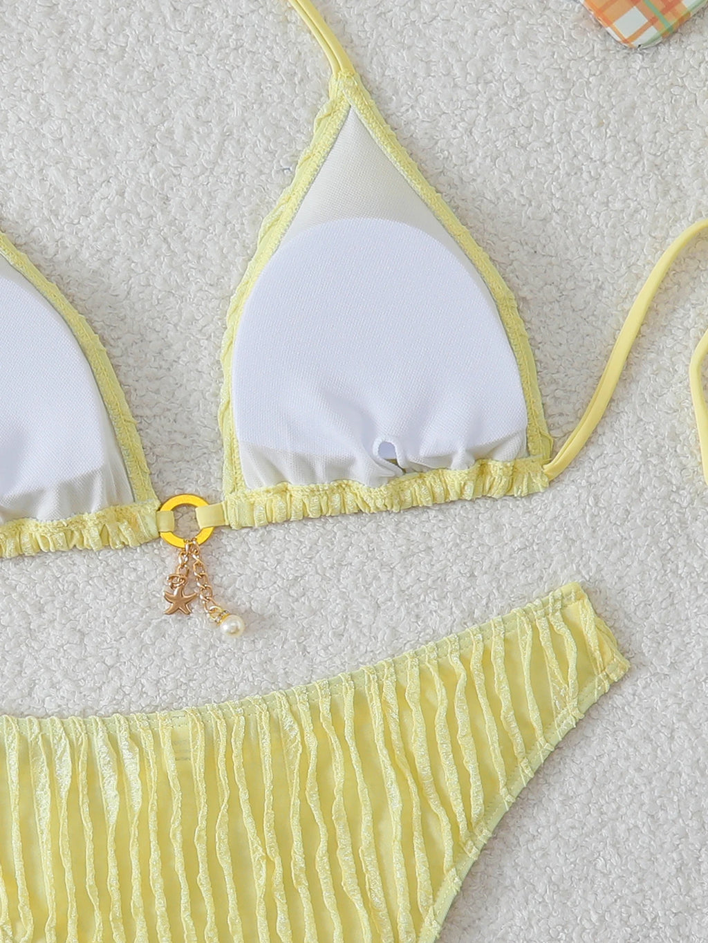 Triangle Halter String Bikinis 2026 Women Sexy Swimsuit Solid Ring Linked Swimwear Female Bathers Bathing Swimming Swim Suit