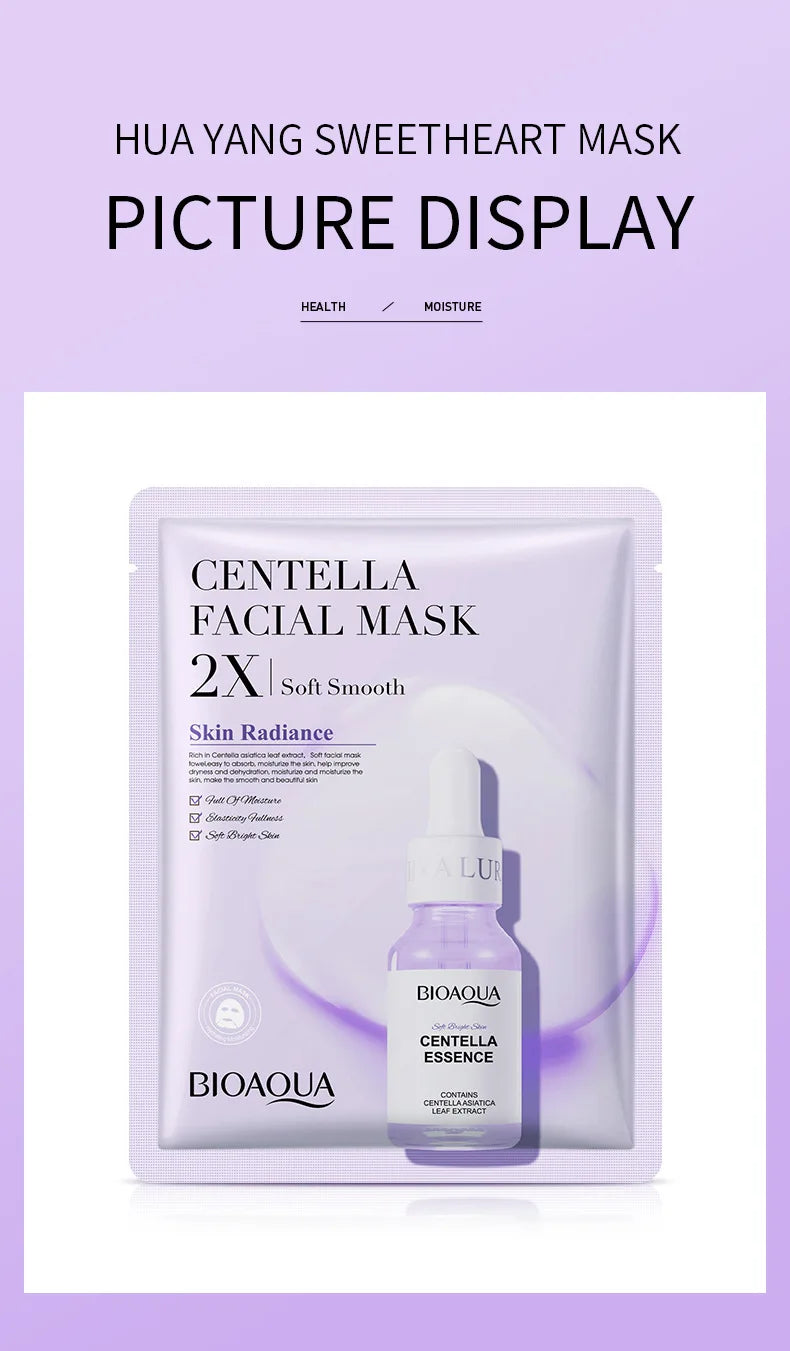 20pcs BIOAQUA Moisturizing Face Mask Whitenting Facial skincare Anti-aging Wrinkle Hydrating Facial Sheet Mask Skin Care