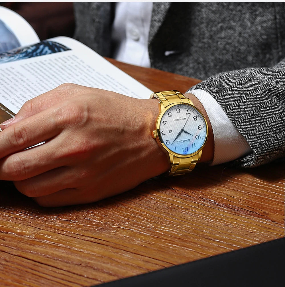CRRJU New Fashion Men's Watches Stainless Steel Top Brand Luxury Waterproof Men Quartz Wristwatches Relogio Masculino