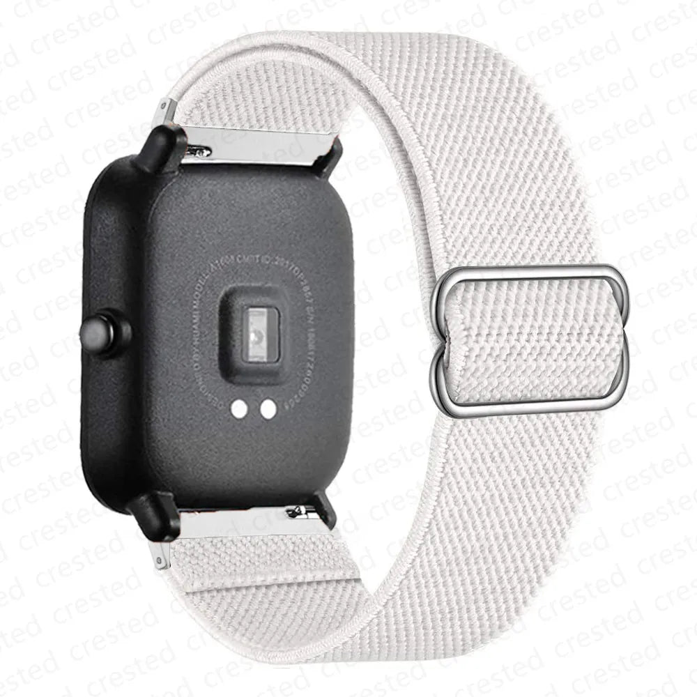 20mm/22mm band For Amazfit GTS 4 /2/2e/3/Mini/GTR 4/3/Pro/GTR2/47mm/42mm/stratos Nylon Elastic Watch Bracelet Amazfit bip strap