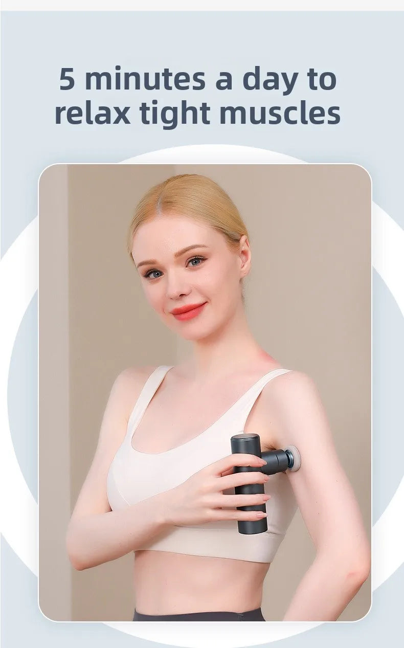 New Mini Handheld Vibration Massage Gun Women's Portable Muscle Relaxation Electric Massager FitnessVibrator-massagers massager