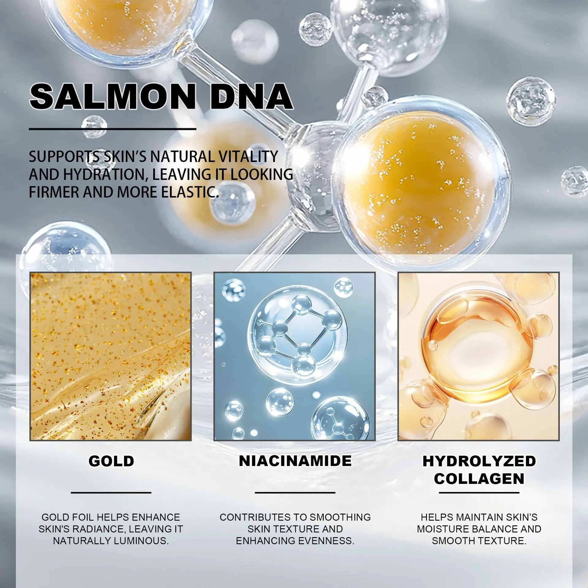 سيروم أمبولة حمض نووي سالمون PDRN ونياسيناميد للترطيب والإشراق | Salmon DNA Ampoule PDRN Niacinamide Deep Hydration Radiance Serum