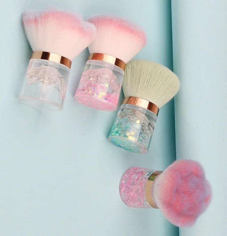 Nail Art Mushroom Rose Head Brush Remove Nail Dust Brush Polish Powder Cleaning Tool Beauty Makeup Brushes Manicure Accessories