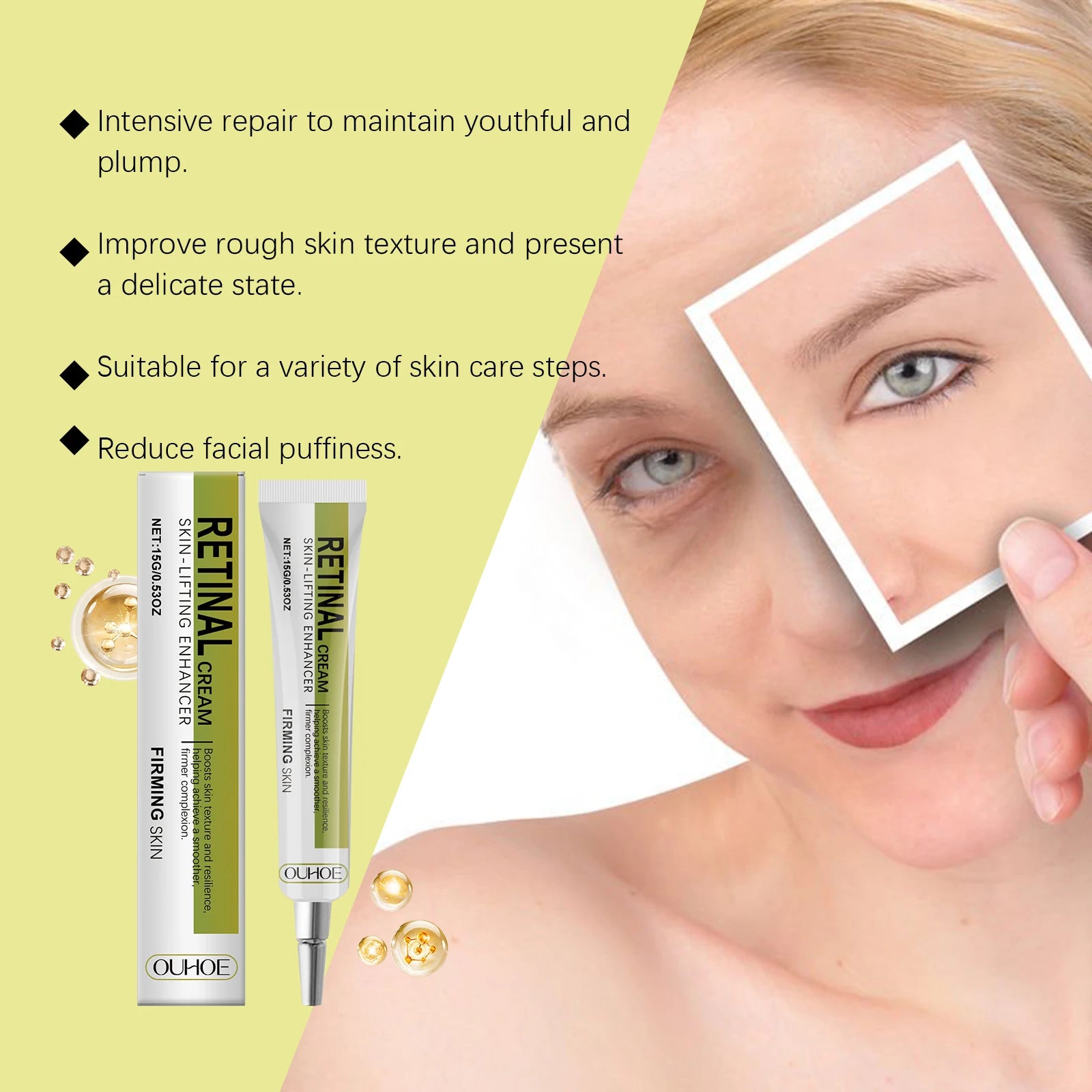 كريم ريتينول مضاد للشيخوخة للنساء مرطب ومشرق | Anti-Aging Retinol Cream Women Firming Brightening Deep Hydration