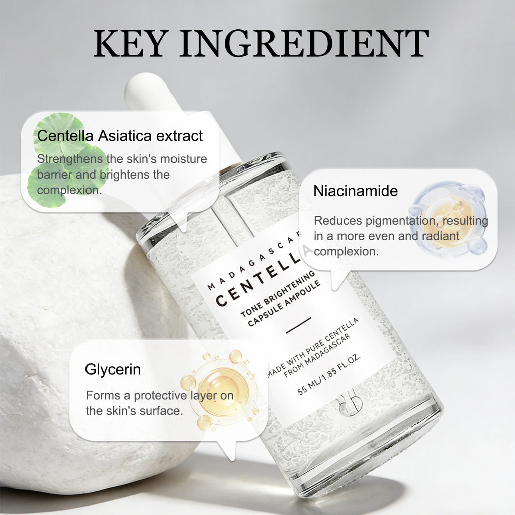 Madagascar Snowgrass Nicotinamide Essence 55ml - Soothes Uneven Tone & Supports Radiance for a Clear, Glowing Complexion.