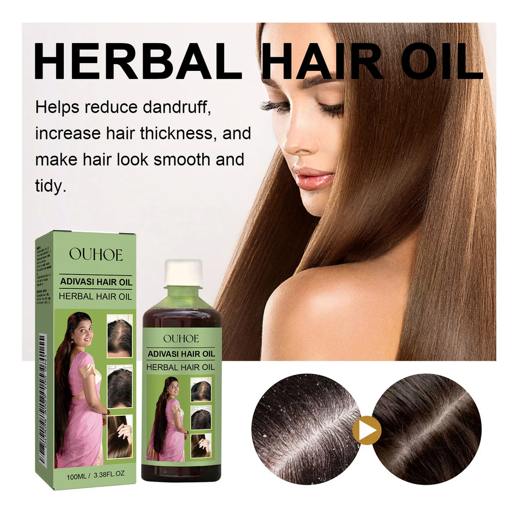 زيت نمو الشعر الهندي Adivasi بالروزماري 100مل مغذي ومرمم | Hair Growth Oil Adivasi Rosemary 100ml Nourishing Repair Scalp
