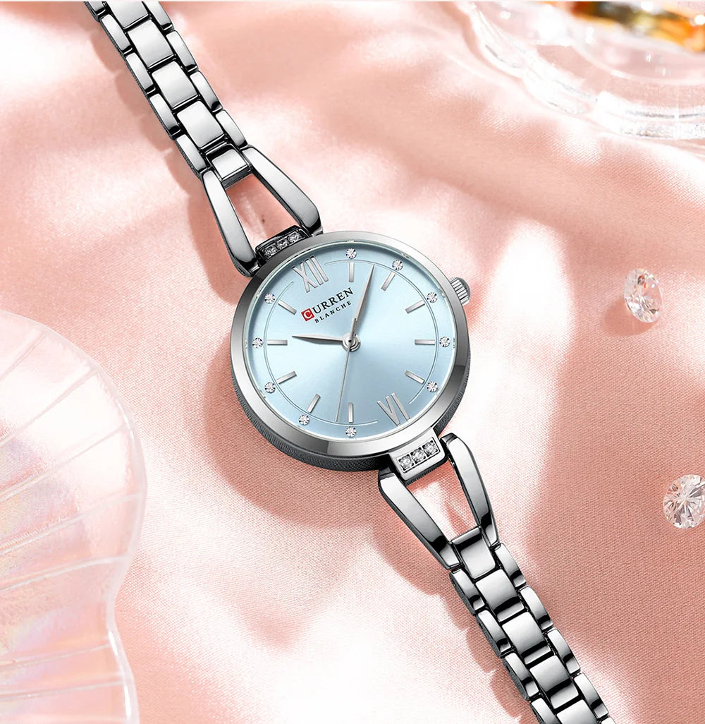 CURREN Brand Retro Quartz Watch Classic Roman Scale Ladies Bracelet Watches Women High Quality Wristwatch Vintage Female Clock