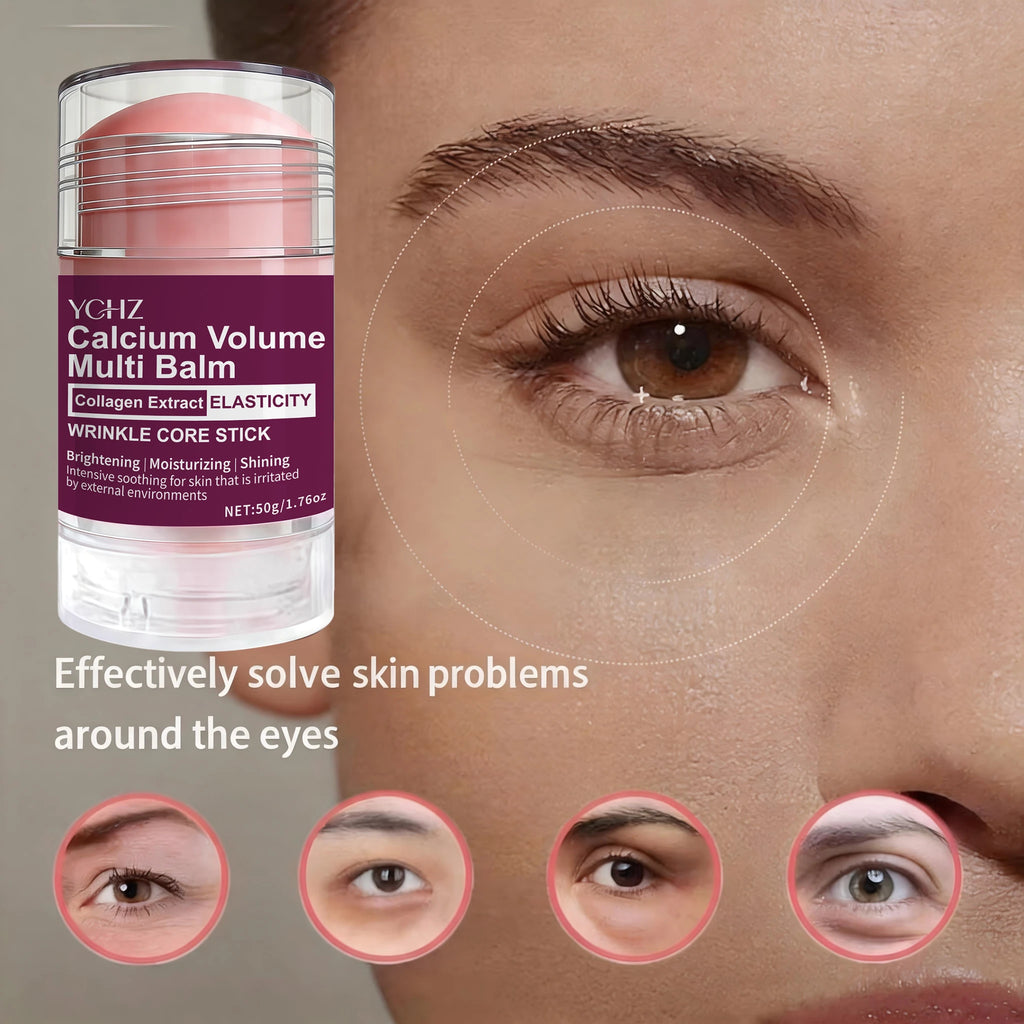 Collagen Facial Care Stick: a Multi-Functional Product That Combines Lip Balm, Eye Cream, Neck Cream, Primer, and Facial Moisturizer, Offering Hydrating and Firming Benefits, Suitable for All Skin Types