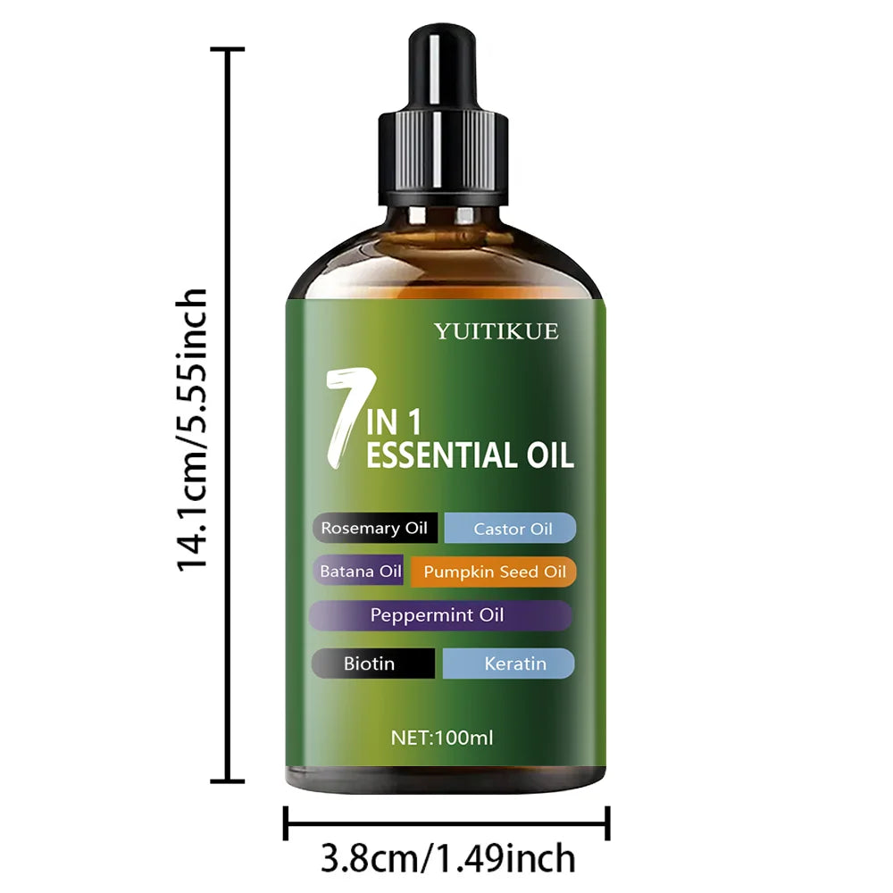 زيت شعر 7 في 1 عالي اللمعان سريع الامتصاص | 7-in-1 Hair Oil High Gloss Deep Nourishment
