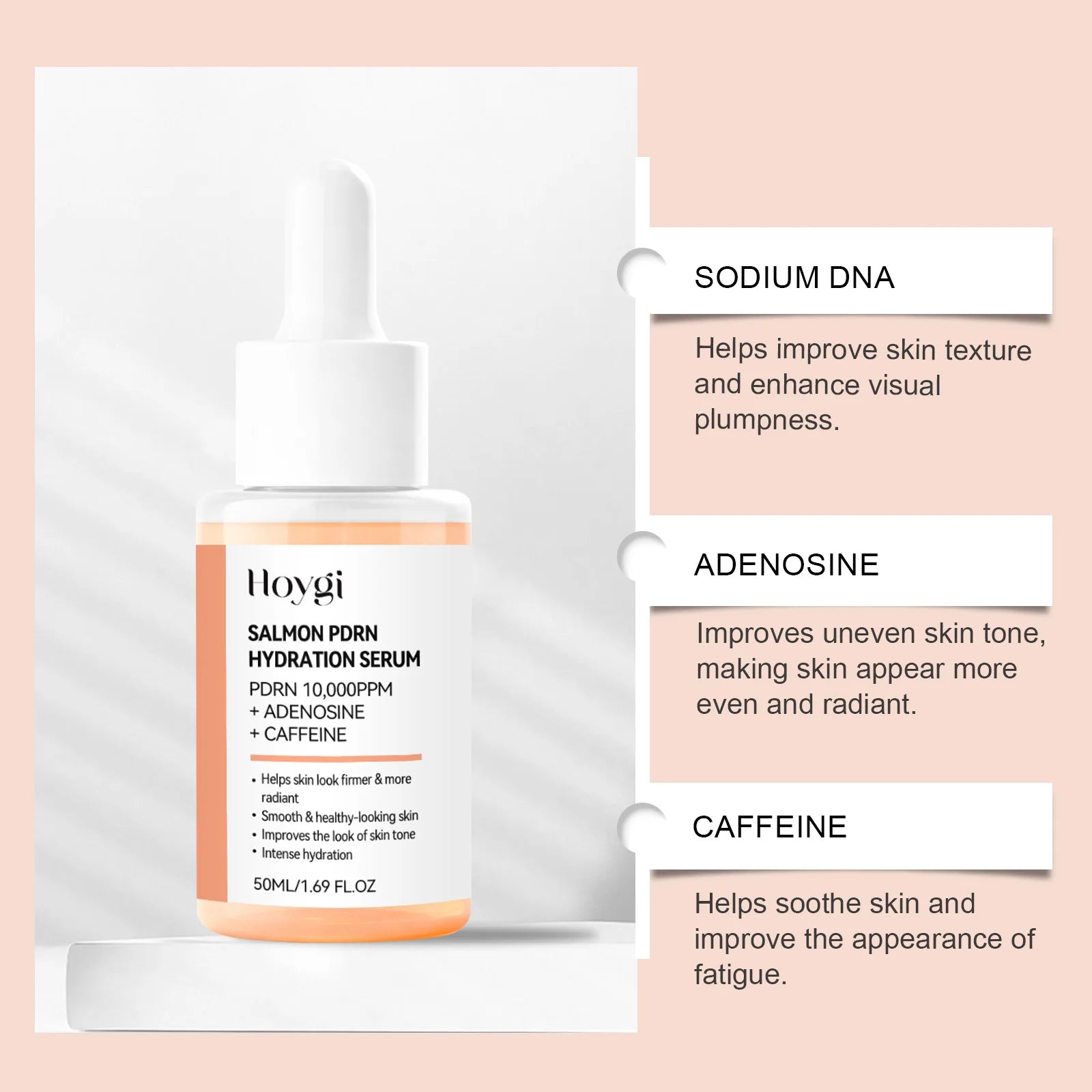 سيروم السالمون للوجه - ترطيب وإشراق ونعومة | Salmon Facial Essence Hydrating Brightening Serum