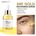 24K Gold Face Serum Dark Spot Remover Niacinamide Serum Hyaluronic Acid Anit-Wrinkle Whitening Facial Skin Care Products