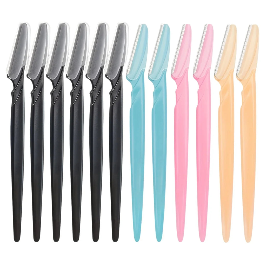 5-12piece Unisex Precision Eyebrow Facial Razor Set Modern Beauty Tool Safety Guard Face Hair Care Durable Razor Eyebrow Trimmer