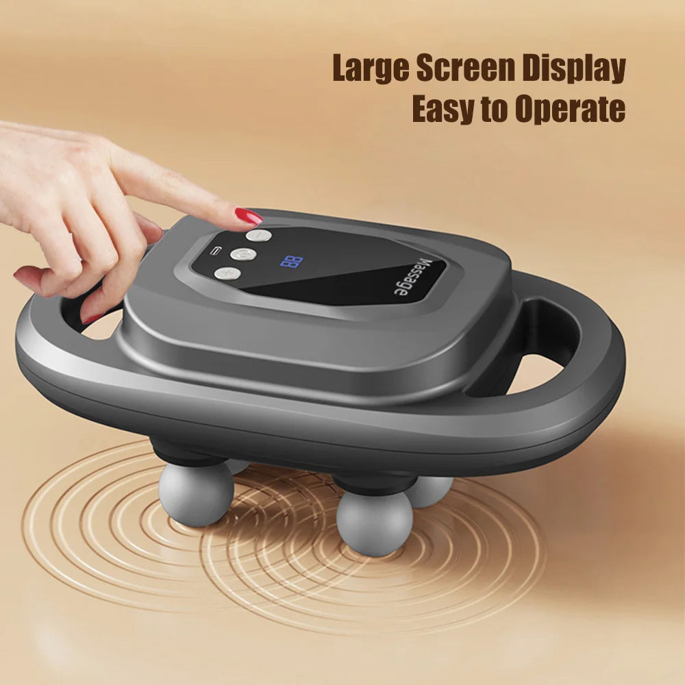 Fascia Gun Muscle Massager Gun High Frequency Back Waist Massage Machine Six-head Body Shoulder Professional Fascia Massage Gun