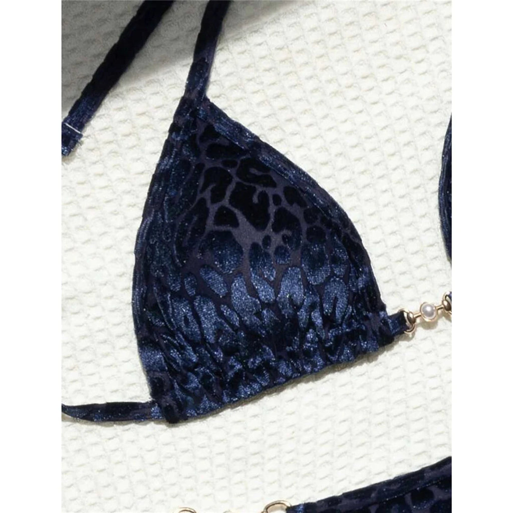 S - XL Leopard Halter Mini Micro Thong Bikini Women Swimwear Female Swimsuit Two-piece Bikini set Bather Bathing Suit Swim K5207