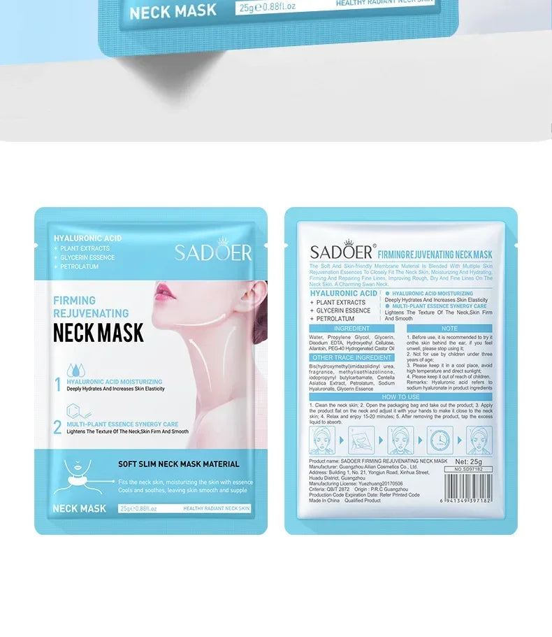 3/5/10/20Pcs Collagen Firming Neck Mask Hyaluronic Acid Nourishing Neck Masks Lifting Brightening Moisturizer Beauty Skin Care