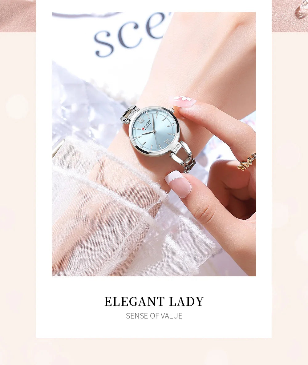 CURREN Brand Retro Quartz Watch Classic Roman Scale Ladies Bracelet Watches Women High Quality Wristwatch Vintage Female Clock