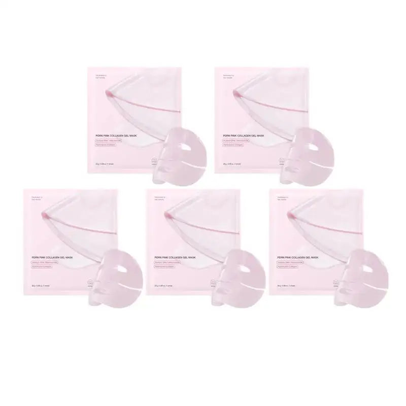 1/3/5pcs PDRN Pink Collagen Gel Mask Firms & Lifts Facial Skin Deeply Hydrates Evens Skin Tone Niacinamide Makes Skin Glow Mask