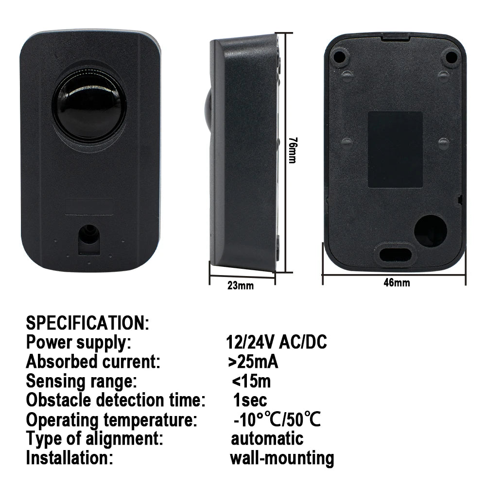 12/24V Automated Gate Safe Infrared Detector Sensor Garage Gate Door Safety Infrared Photocells