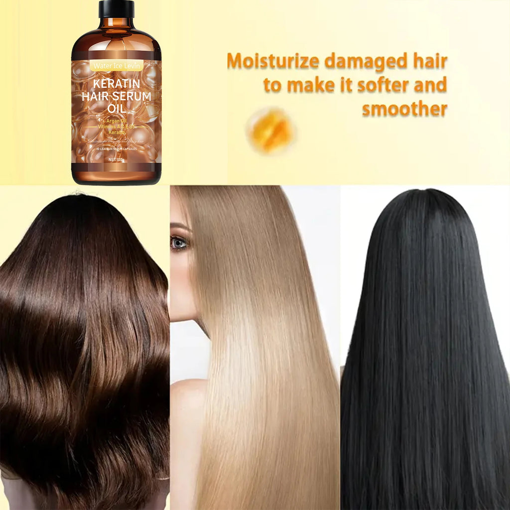 زيت عناية الشعر يرمم الجذور ويملأ المسام ويغذي بعمق | Hair Care Essential Oil Repairs Roots Fills Cuticles Nourishes Dry Hair