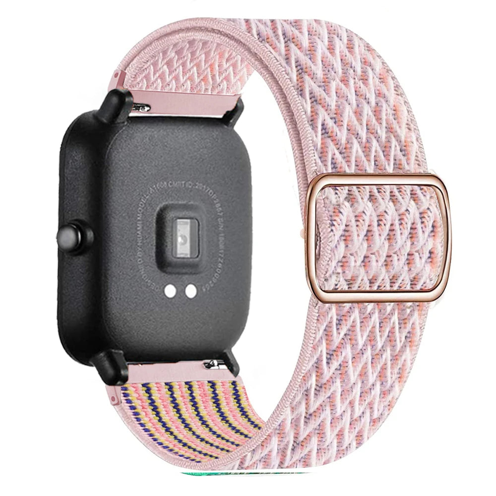 20mm/22mm band For Amazfit GTS 4 /2/2e/3/Mini/GTR 4/3/Pro/GTR2/47mm/42mm/stratos Nylon Elastic Watch Bracelet Amazfit bip strap