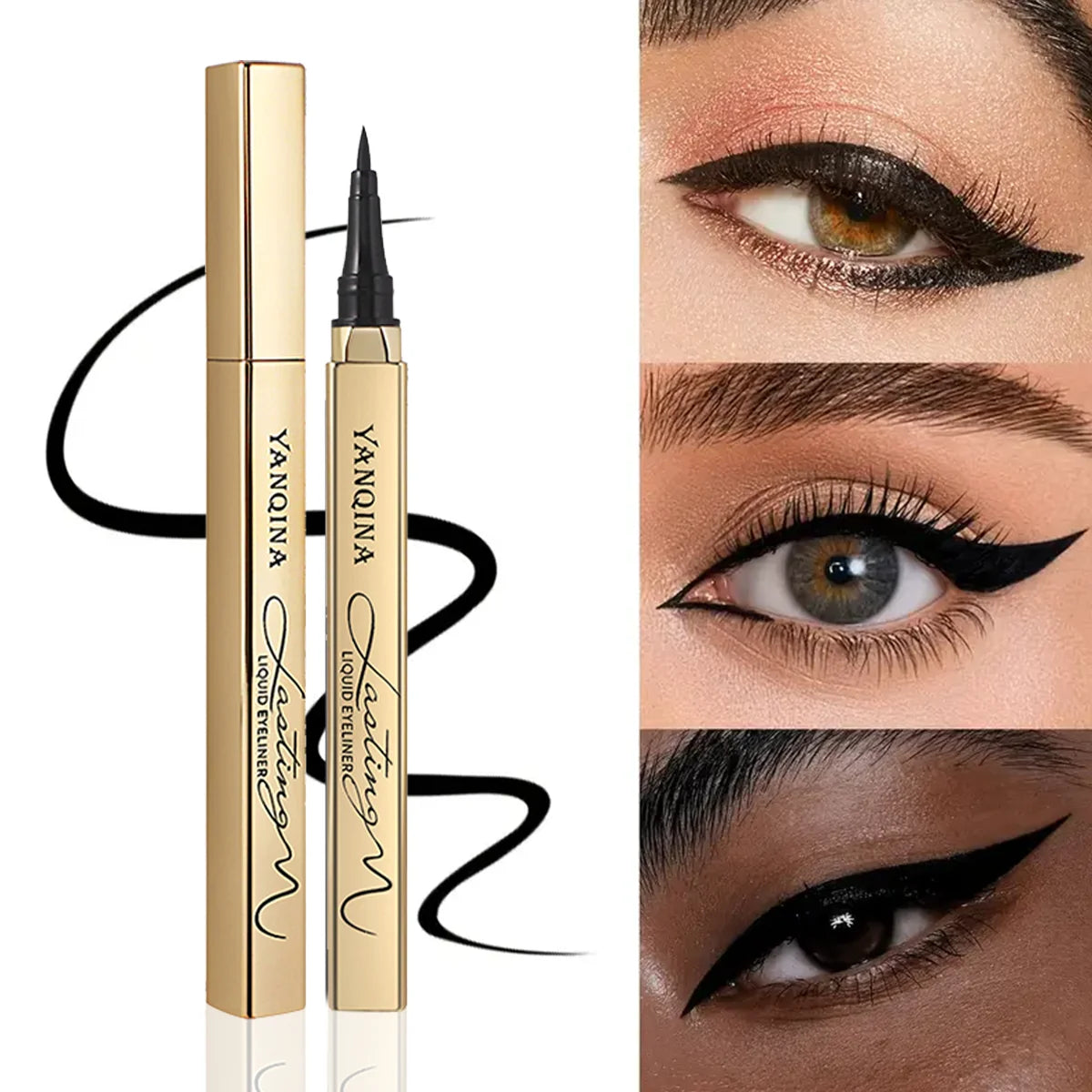 قلم كحل سريع الجفاف مضاد للماء طويل الثبات | Quick-Dry Waterproof Eyeliner Pen