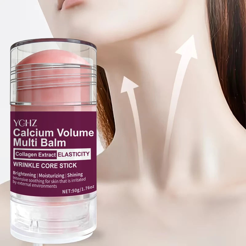 Collagen Facial Care Stick: a Multi-Functional Product That Combines Lip Balm, Eye Cream, Neck Cream, Primer, and Facial Moisturizer, Offering Hydrating and Firming Benefits, Suitable for All Skin Types