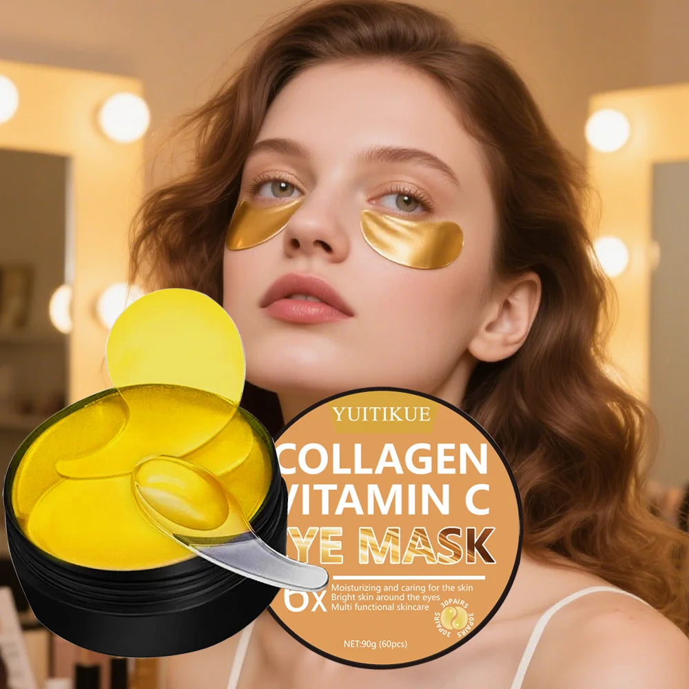 ماسك العين بالكولاجين وفيتامين C مرطب ومشرق 60 قطعة | YUITIKUE Collagen Vitamin C Eye Mask Moisturizing Brightening 60pcs