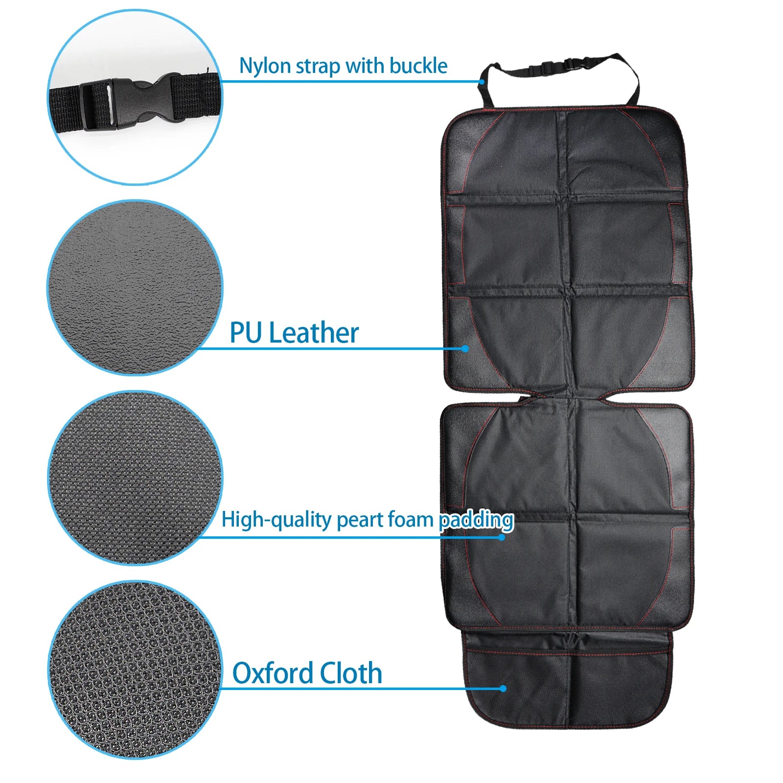 Car Seat Cover Child Children Kids Safety Seat Protective Sheet Mat Pad Auto Baby Seat Protector Pet Dirt Kick Mat Organizer BLK