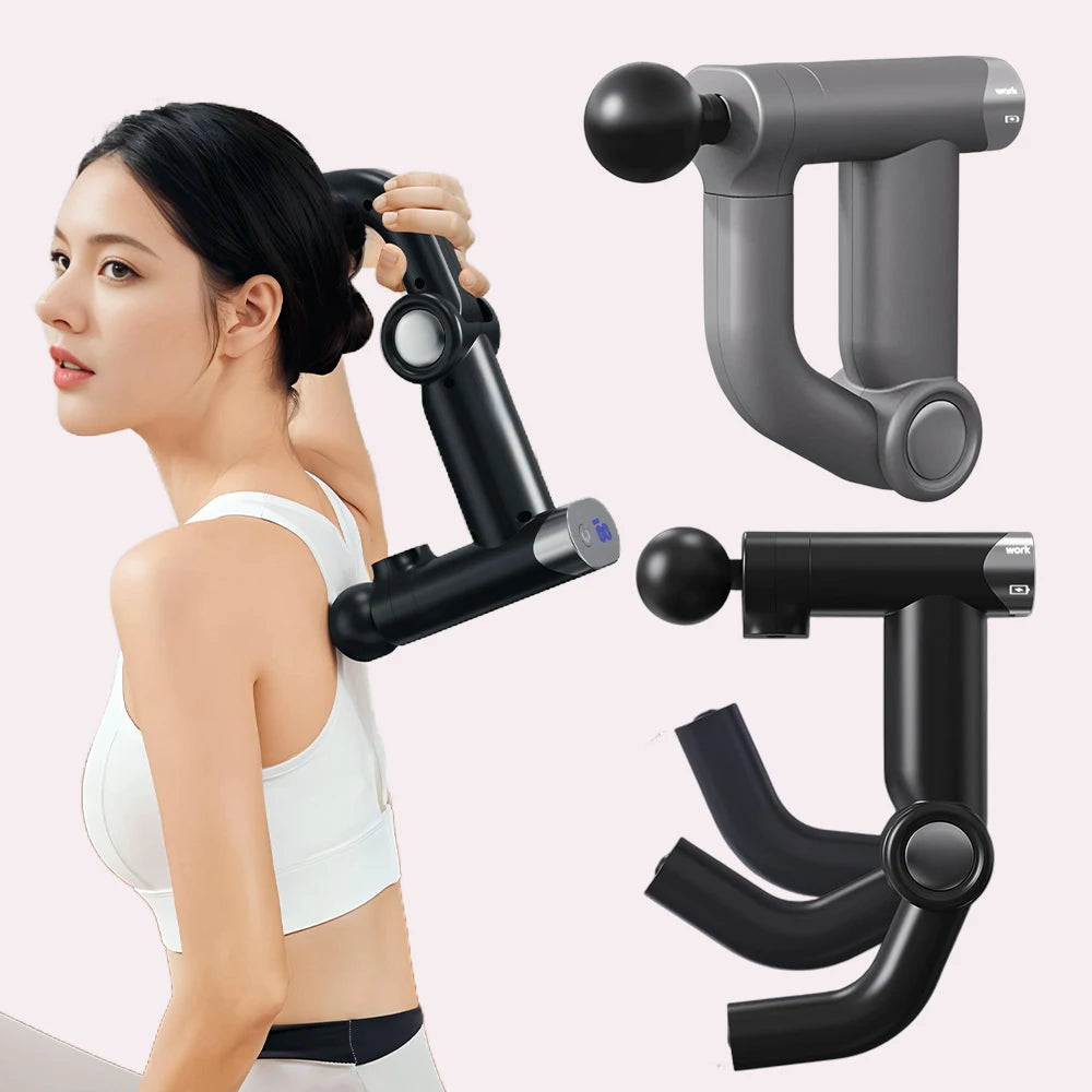 Deep Muscle Massage Gun Folding Fascia Gun Electric Percussion Pistol Massager For Body Neck Back Leg Fitness Tool 32 Levels
