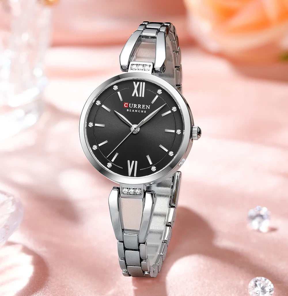 CURREN Brand Retro Quartz Watch Classic Roman Scale Ladies Bracelet Watches Women High Quality Wristwatch Vintage Female Clock