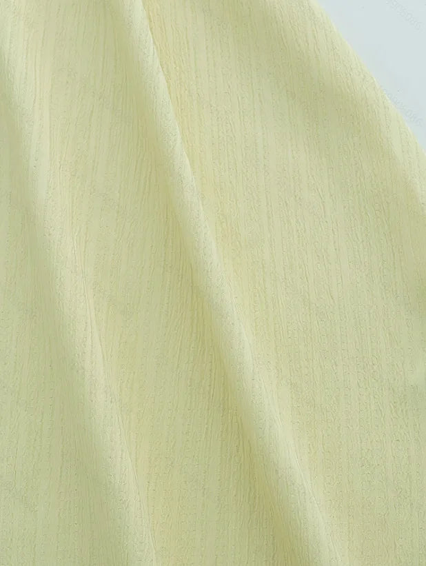 Women's New Summer French Elegant Casual Solid Color Ruffle V-neck A-line Long Dress Dresses For Women Clothing Lace Bandage