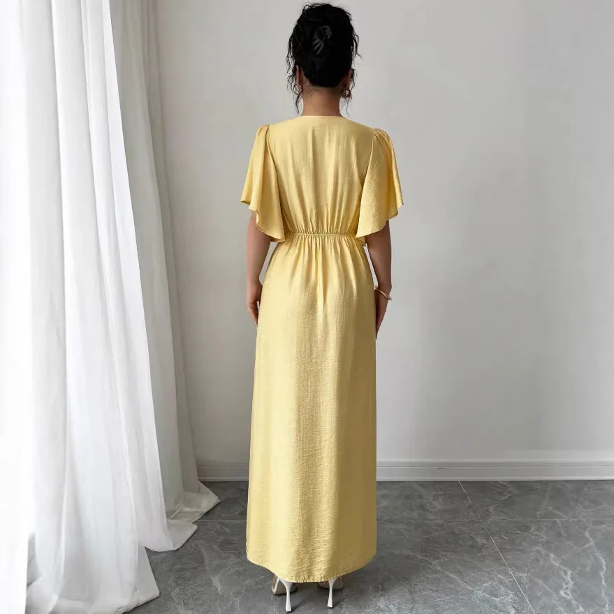 2026 Early Spring New French Casual Elegant Dress With Button Design, Slim-fit Party Dress, Tea Break Dress For Women Party Sexy