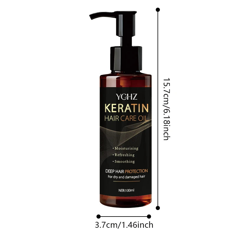 زيت كيراتين للشعر مغذي ومحمي برائحة عطرية لجميع الأنواع | Keratin Hair Oil Nourishing Moisturizing Shiny Smooth Charming Fragrance