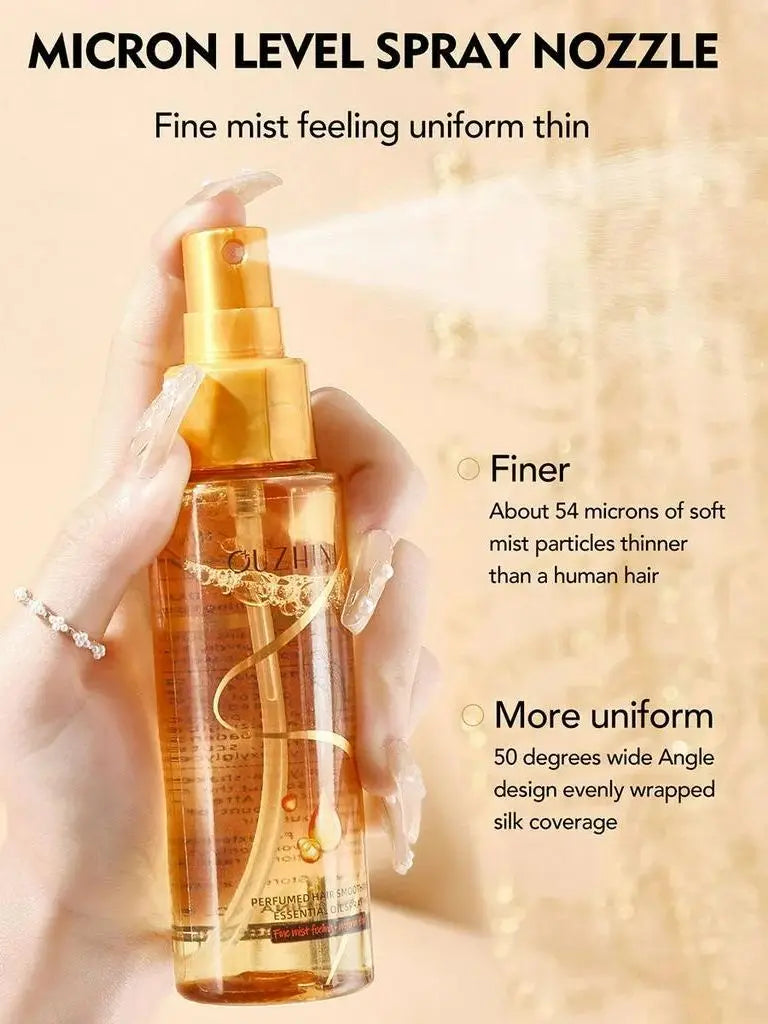 سبراي زيت الشعر المغذي بعمق يزيد اللمعان ويرمم التلف برائحة عطرية | Deep Nourishing Hair Oil Spray Luster Repair Damage Fragrance