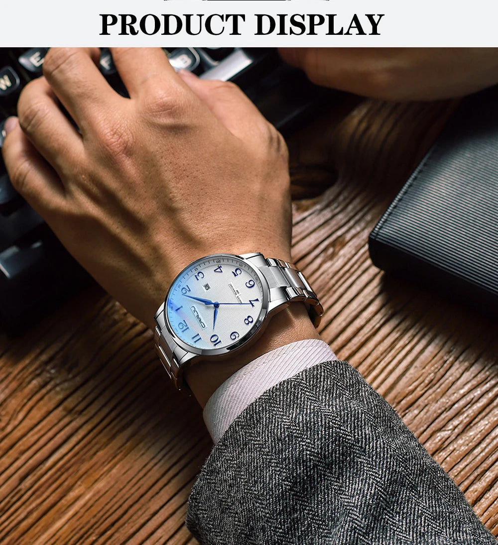 CRRJU New Fashion Men's Watches Stainless Steel Top Brand Luxury Waterproof Men Quartz Wristwatches Relogio Masculino