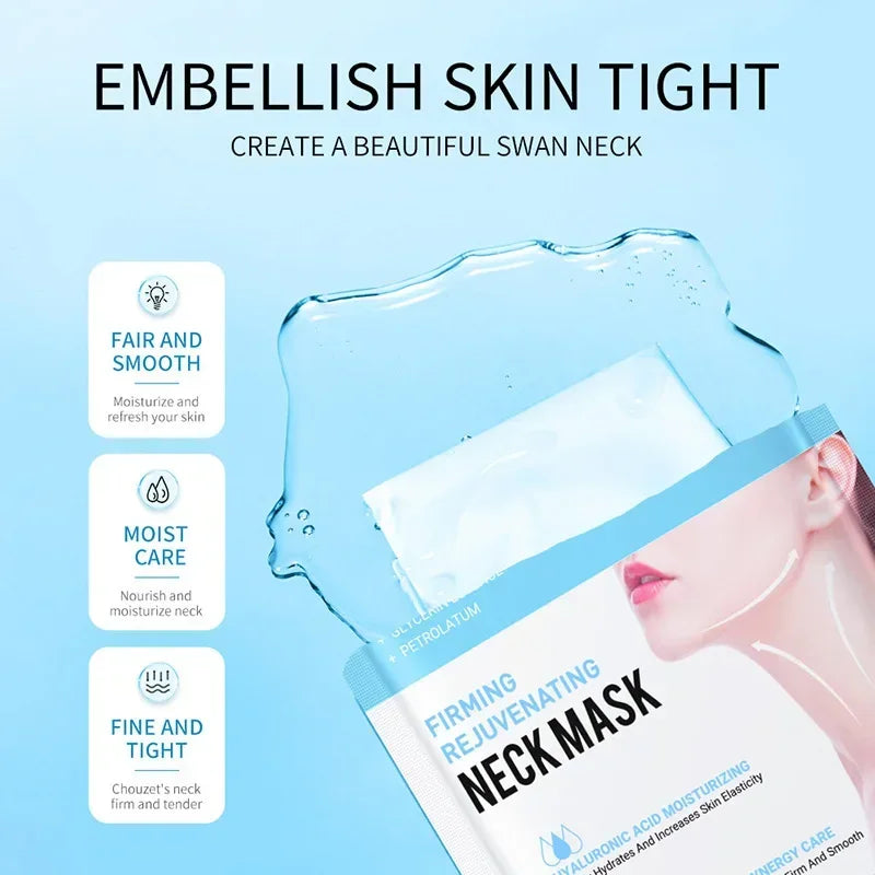 3/5/10/20Pcs Collagen Firming Neck Mask Hyaluronic Acid Nourishing Neck Masks Lifting Brightening Moisturizer Beauty Skin Care
