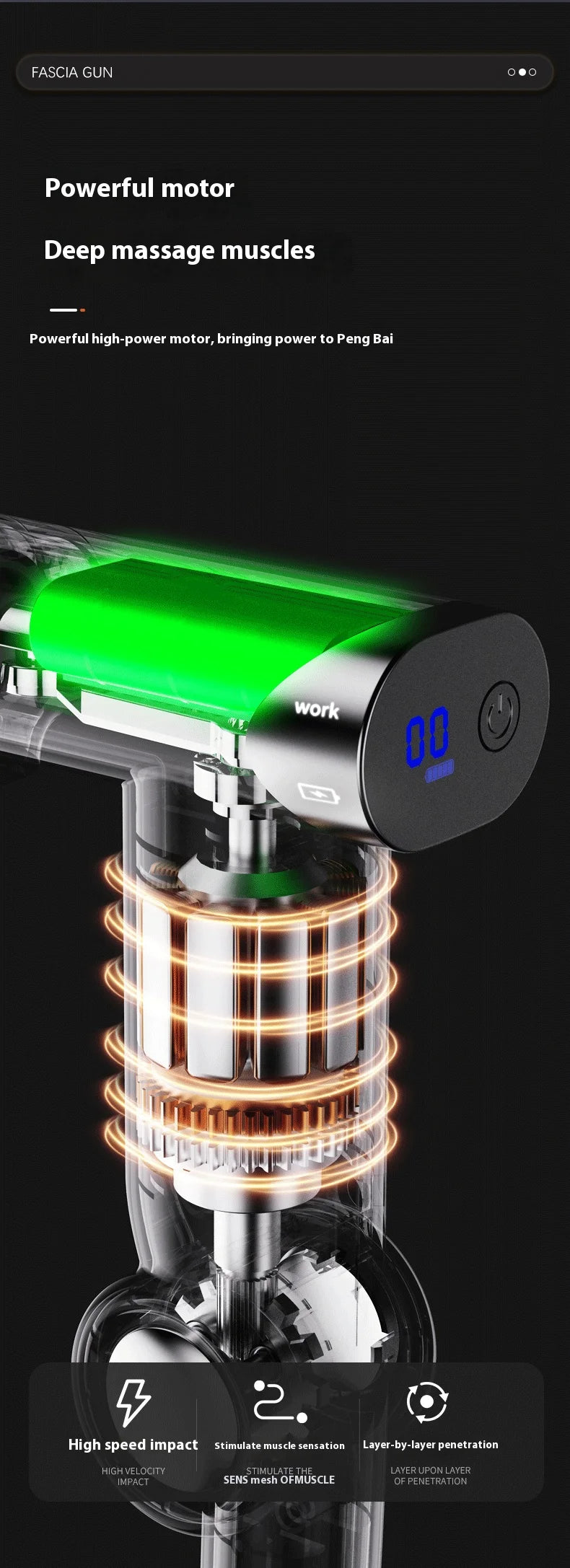 Deep Muscle Massage Gun Folding Fascia Gun Electric Percussion Pistol Massager For Body Neck Back Leg Fitness Tool 32 Levels