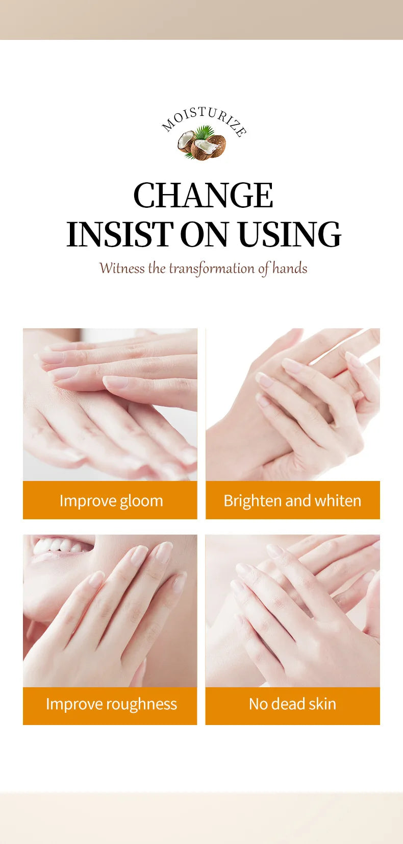 كريم يدين بجوز الهند 60ج مغذي ومرطب مضاد للجفاف | Coconut Hand Cream 60g Anti-Drying Nourishing Moisturizing Firming