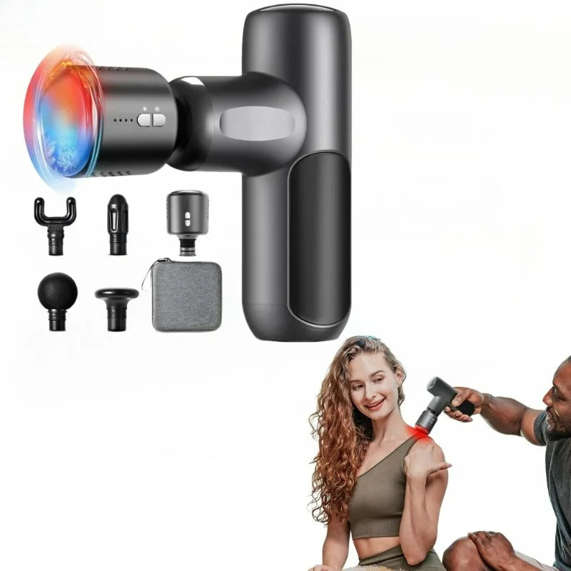 Electric Deep Tissue Massage Gun Mini Cold Heat Massage Gun for Arms Back Legs & Full Body, Portable Device for Sport massage
